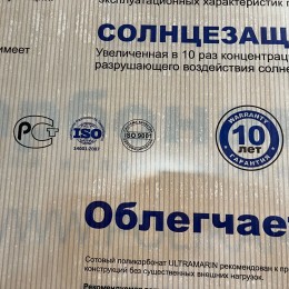 Козырёк над дверью Петрасвет S4026 Коричневы поликарбонат янтарный