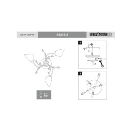 Люстра Петрасвет S2413-3, 3хЕ14 макс, 60Вт